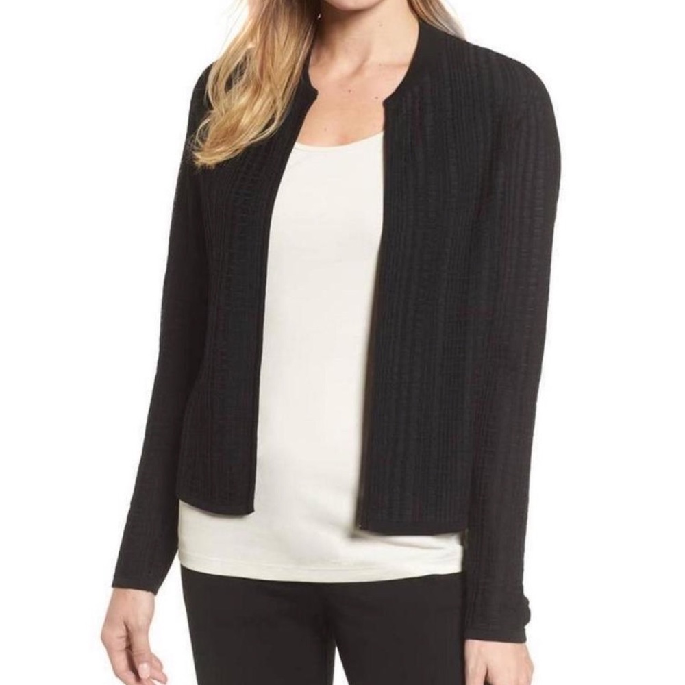 Eileen Fisher Midnight Sleek Tencel Sweater Jacket
